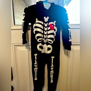 Mickey Mouse Halloween Skeleton Romper
